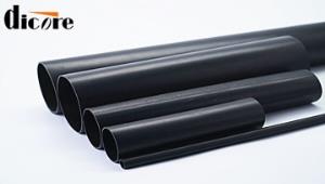 Apply hot melt inside of medium wall heat shrink tubing